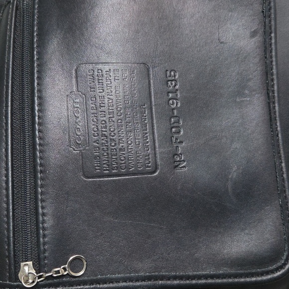 COACH Black Hippie Flap Leather Crossbody Bag #9135 - Picture 7 of 7